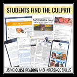 Thanksgiving Close Reading Inference Reading Mystery – Who Kidnapped the Turkey?