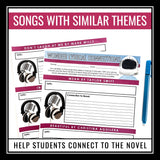 Wonder Assignment - Music Lyrics Connection to R.J. Palacio's Novel