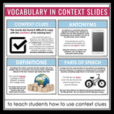 Wonder Vocabulary Booklet, Presentation, and Answer Key with Definitions
