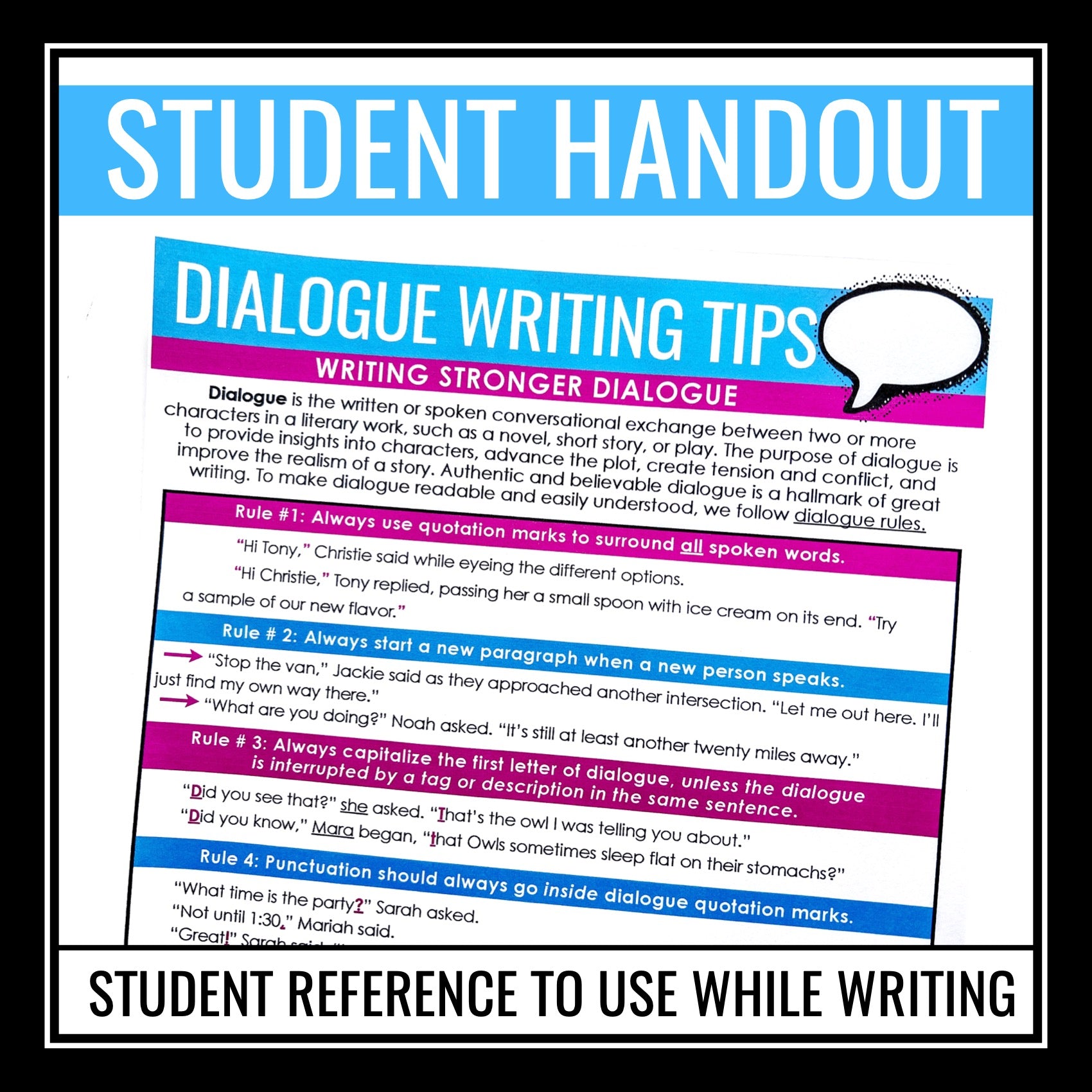 Dialogue Writing