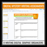 Halloween Writing Assignment - Writing a Mystery Halloween Narrative - Digital