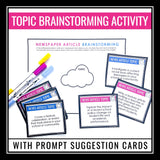 Newspaper Article Writing - Journalism Nonfiction Lesson and Graphic Organizers