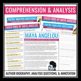 Caged Bird by Maya Angelou - Poetry Lesson, Slides, Assignments, and Activities