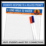 A Long Walk to Water Writing Prompts - Video Clips and Journal Writing Topics
