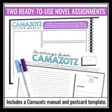 A Wrinkle in Time Activity - Camazotz Manual and Post Card Novel Assignments
