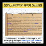 Adjectives and Adverbs Parts of Speech Digital Activity, Google Slides, & Quiz