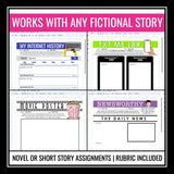 Assignments for Any Novel or Short Story - Digital Reading Response Book Report