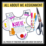 Back to School Collaborative Puzzle All About Me Activity - Bulletin Board