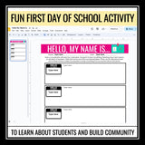 Back to School Activity - Get to Know You Digital Introductions Icebreaker