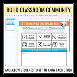 Back to School Activity - Discussion First Day Get to Know You Digital Game