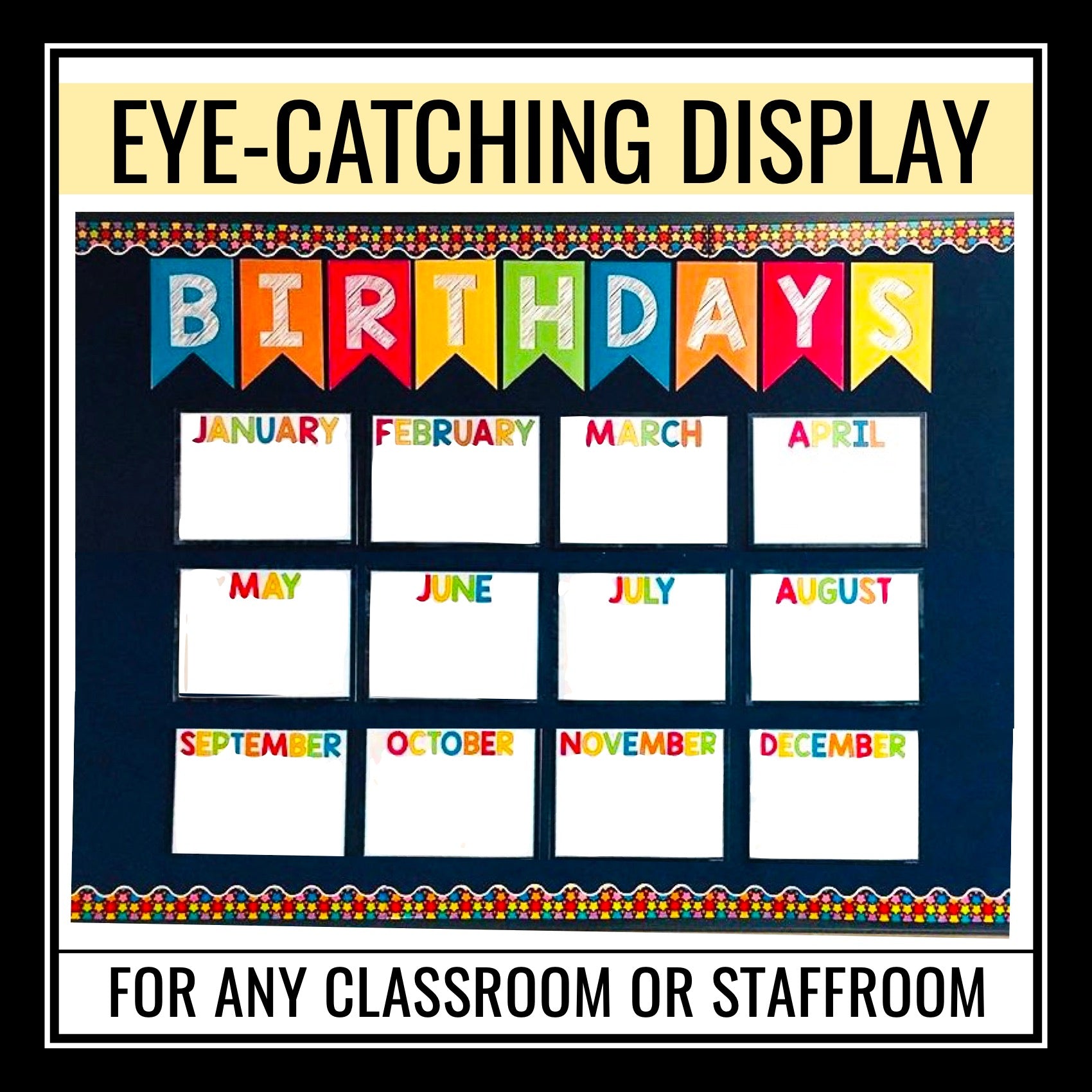 Birthday Board Bulletin Display - Classroom Decor Staff or Student Bir – Presto Plans birthday-board-bulletin-display-classroom-decor-staff-or-student-bir-presto-plans