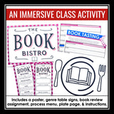 Book Tasting Activity - Exploring Genres for Independent Reading Class Activity
