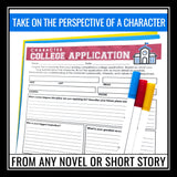 Character Analysis Novel Short Story Assignment - Writing a College Application
