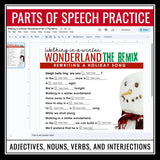 Christmas Parts of Speech Digital Activity - Rewriting Holiday Carols Lyrics