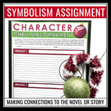Christmas Character Analysis - Designing Ornaments Creative Symbolism Assignment