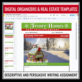 Christmas Descriptive Writing Activity – Gingerbread House Real Estate - Digital