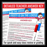 Christmas Grammar Worksheet Assignment Grammar Activity - Frosty the Snowman