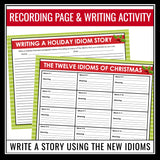 Christmas Idioms Posters and Activity - Bulletin Board Holiday Class Decor