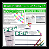Christmas Close Reading Mystery Inference Activity - Who Put Lights on the Trees