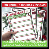 Christmas Writing Activity - Snowball Writing Collaborative Poetry Writing