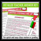 Christmas Grammar Worksheet Assignment Grammar Activity - Holiday Stockings