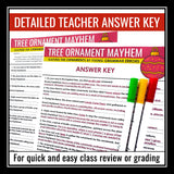 Christmas Grammar Worksheet Assignment Grammar Activity - Tree Ornaments