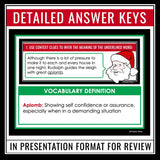 Christmas Vocabulary Activity - Santa's Dictionary Task Cards with Definitions