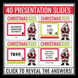 Christmas Word Puzzles Brain Teasers Game - Logic Rebus Word Sense Brain Break