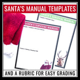 Christmas Writing Assignment - Santa Survival Manual Holiday Writing Activity