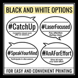 Class Rules Posters - Hashtags - Creative Back to School Bulletin Board Decor