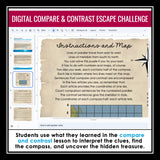 Compare and Contrast Text Structure Slides & Digital Reading Escape Activity