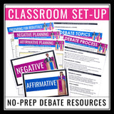 Debate - Slides, Organizers, Worksheets, Handout, & Topics for Classroom Debates