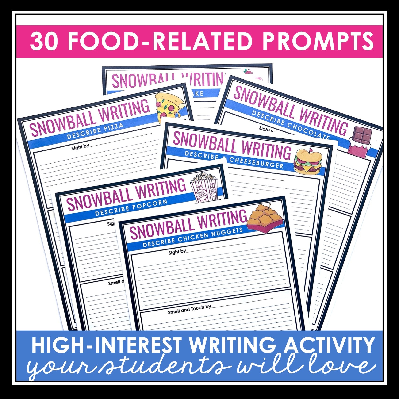 Descriptive Writing Activity - Snowball Writing Collaborative Imagery ...