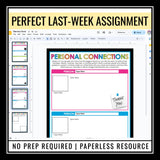 End of the Year Digital Memory Book - Writing Assignment for the End of the Year