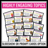Funny Discussion Topics - 40 Creative Discussion Slides & Cards for Middle High
