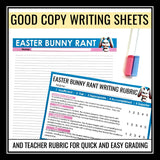 Easter Writing Activity – The Easter Bunny Rant Writing Creative Assignment