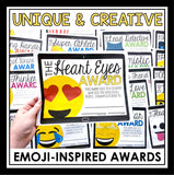 End of the Year Awards - Emoji Edition Creative Student Award Certificates