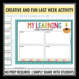 End of the Year Digital Memory Book - Writing Assignment for the End of the Year