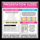 End of the Year One Pager Assignment - Last Week of School Reflection Activity