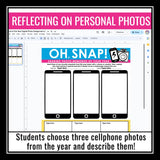 End of the Year Activity - Reflecting on the School Year in Photos - Digital
