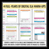 English Bell Ringers Bundle - Creative Weekly ELA Warm Ups - All Digital Volumes