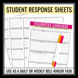 Figurative Language Bell Ringers for ELA - Literary Devices & Figures of Speech