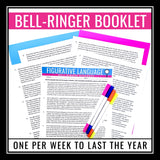Figurative Language Bell Ringers and Task Cards - Literary Devices Activities