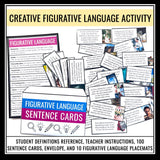 Figurative Language Game Card Sorting Activity - Fun Literary Devices Practice