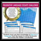 Figurative Language Presentation & Escape Room Close Reading Challenge Activity