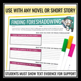 Foreshadowing Assignment For Any Novel or Short Story - Graphic Organizer