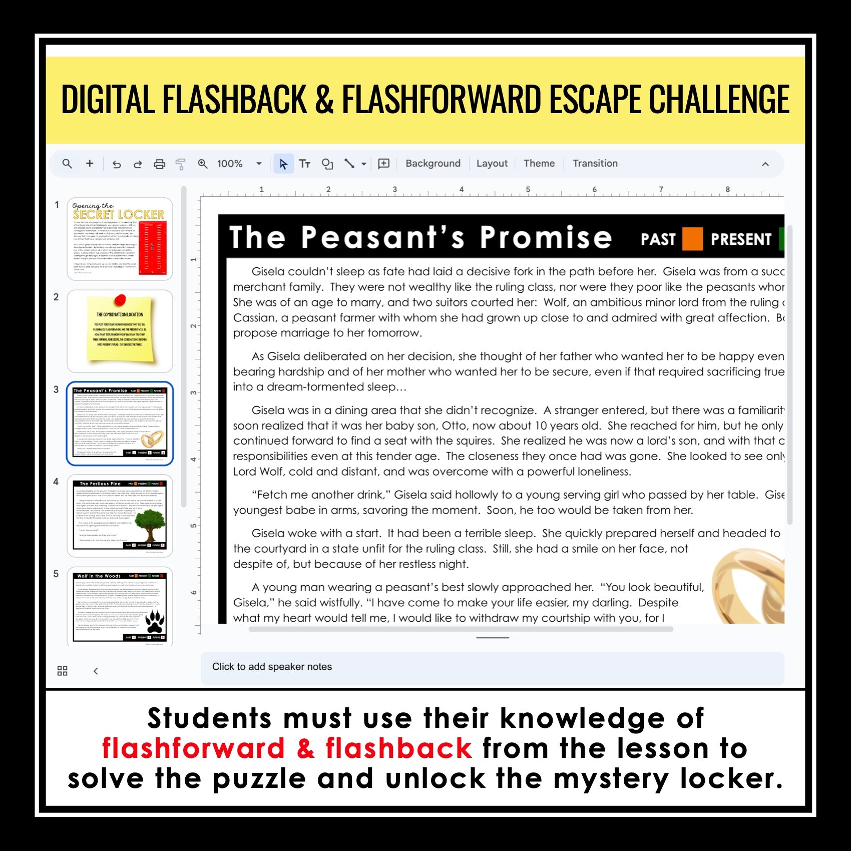 Foreshadowing \u0026 Flashback Techniques! | PPT, image size:1700x1700