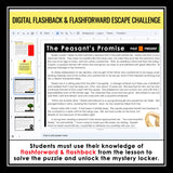 Flashback and Flashforward Presentation & Digital Escape Room Reading Activity