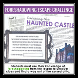 Foreshadowing Literary Device Presentation & Escape Room Reading Activity