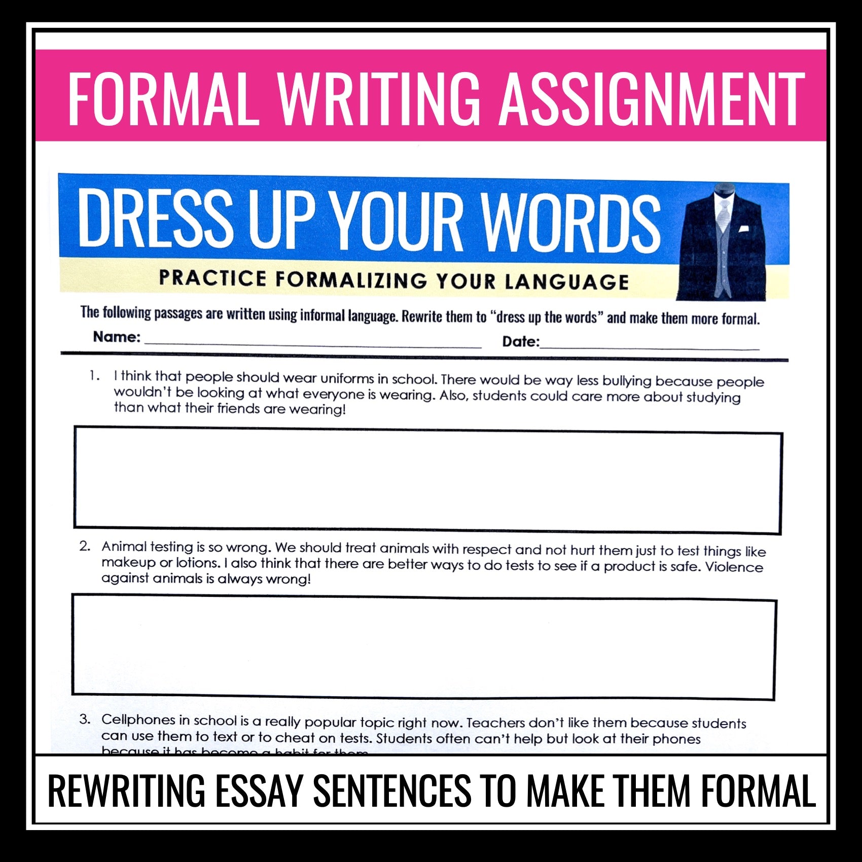 Formal Writing Style - Academic Essay Writing Presentation, Handouts ...